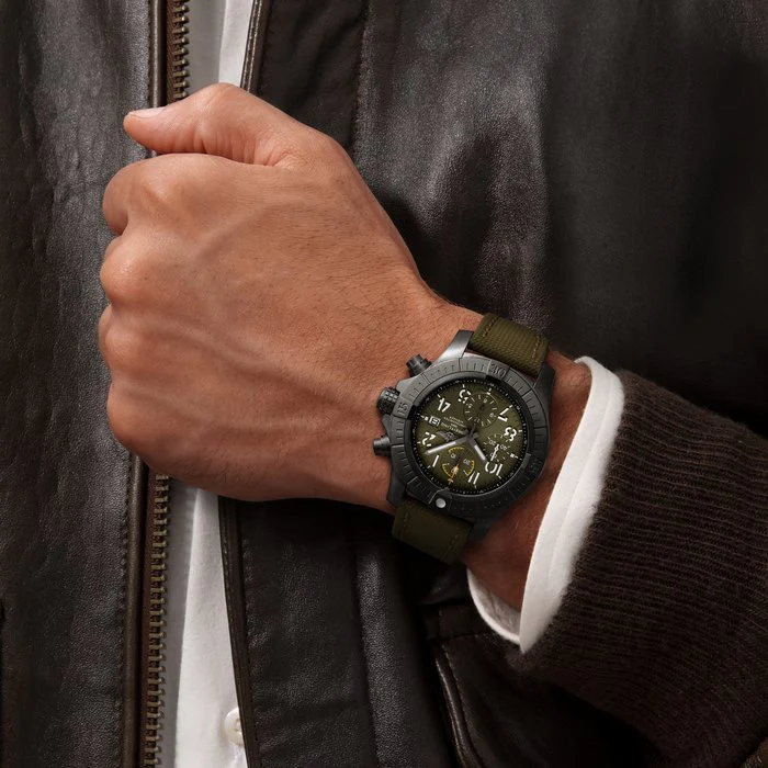Breitling Watch Avenger Chronograph 45 Night Mission Khaki Green Tang Type D - Image 4