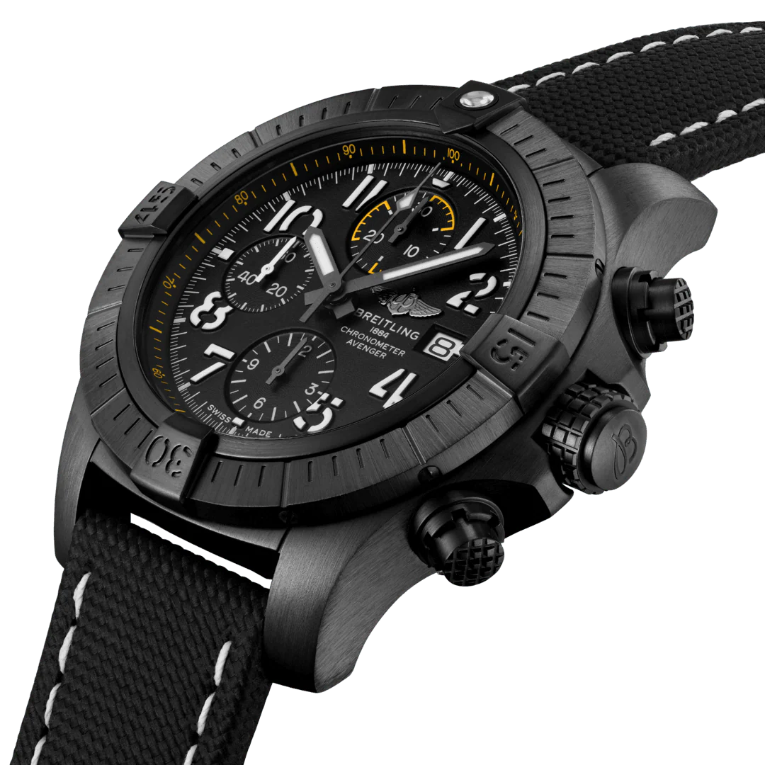 Breitling Watch Avenger Chronograph 45 Night Mission Leather Tang Type - Image 3