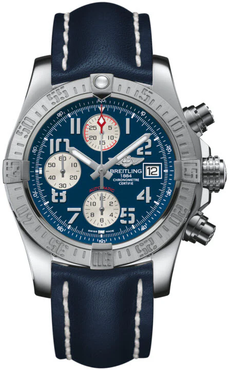 Breitling Watch Avenger II Steel Leather Tang Type