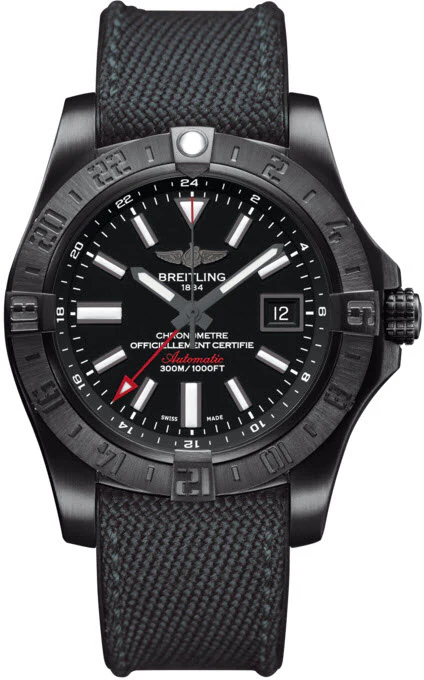 Breitling Watch Avenger II GMT Blacksteel Volcano Black