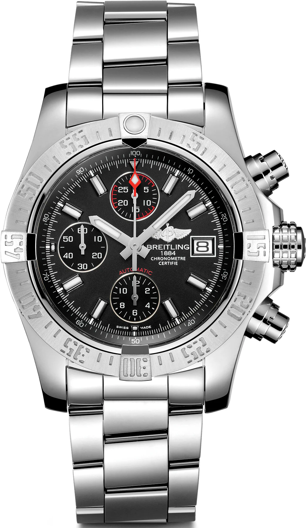 Breitling Watch Avenger II Steel Volcano Black Bracelet