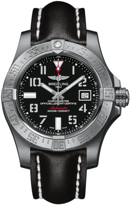 Breitling Watch Avenger Seawolf Leather Tang Type