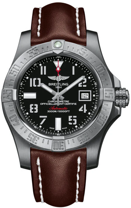 Breitling Watch Avenger Seawolf Leather Tang Type