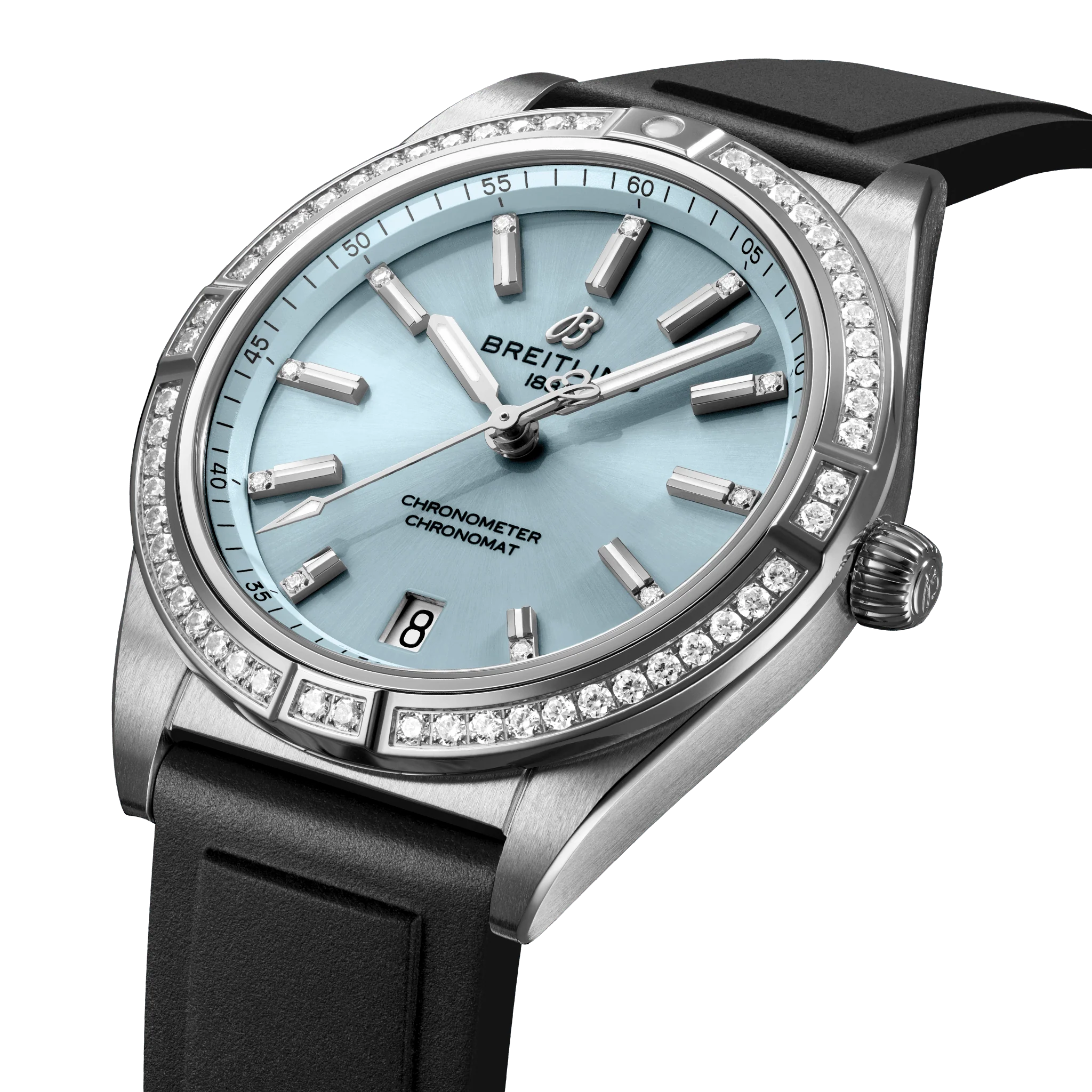 Breitling Chronomat Automatic 36 Ice Blue Diamond Watch - Image 2