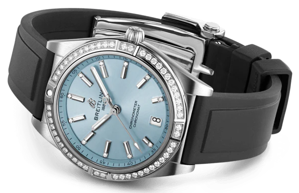 Breitling Chronomat Automatic 36 Ice Blue Diamond Watch - Image 3