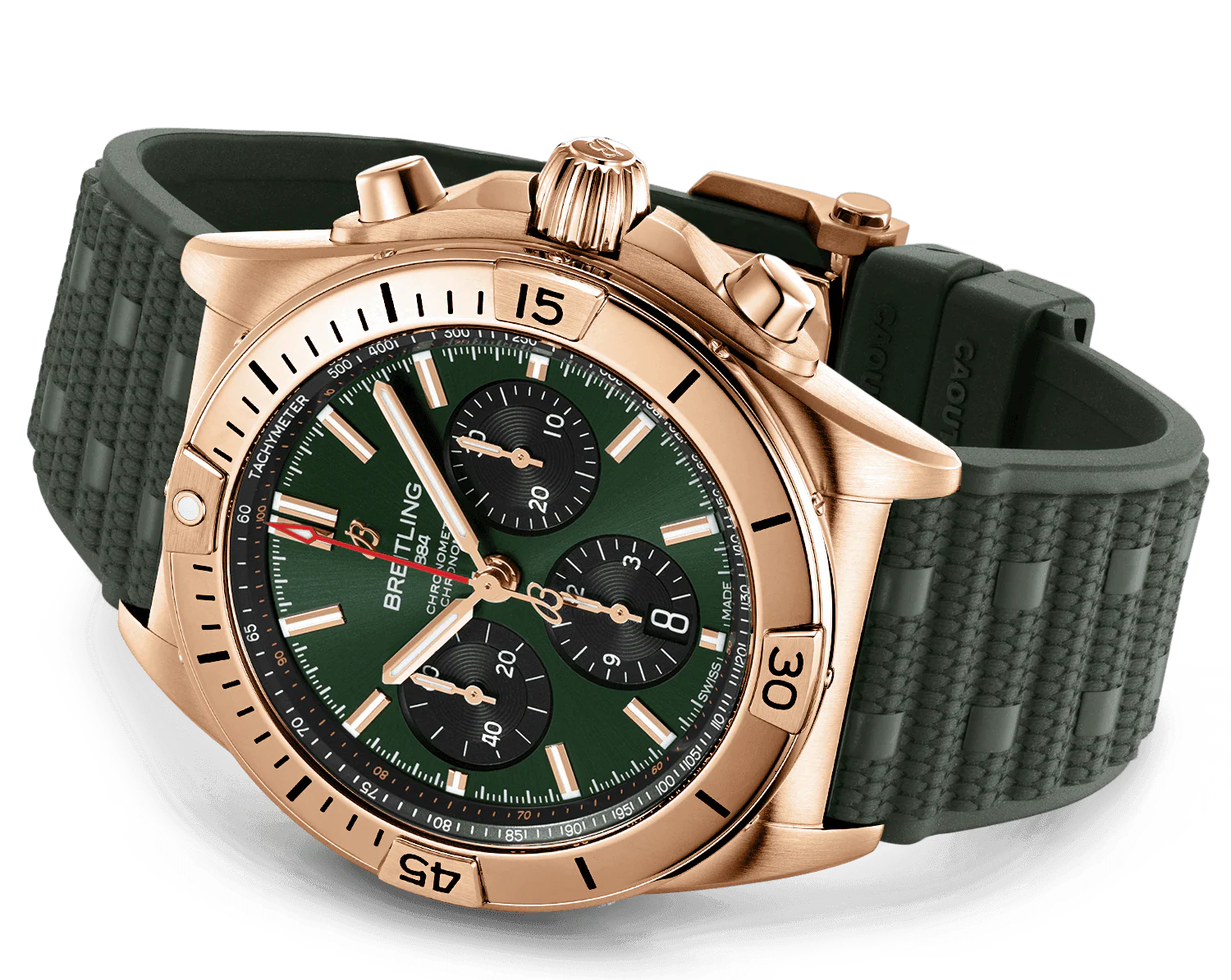 Breitling Chronomat B01 42 Green Watch - Image 4