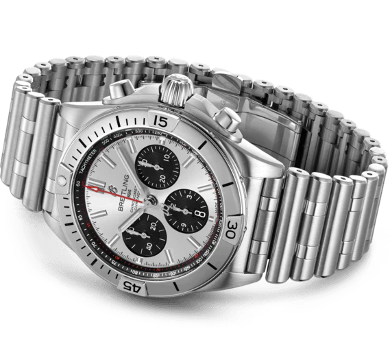 Breitling Chronomat B01 42 Silver Bracelet Watch - Image 3