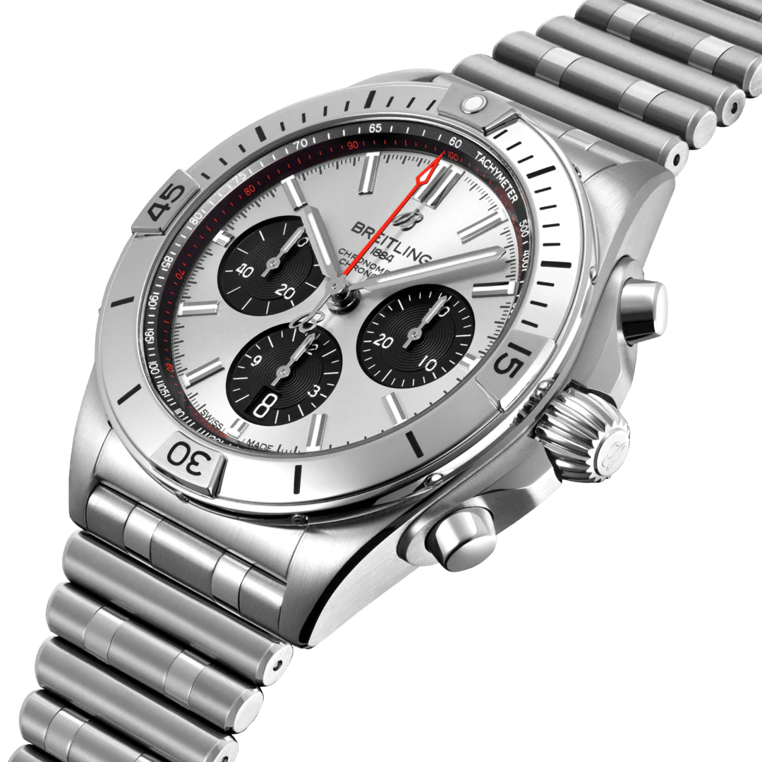 Breitling Chronomat B01 42 Silver Bracelet Watch - Image 4