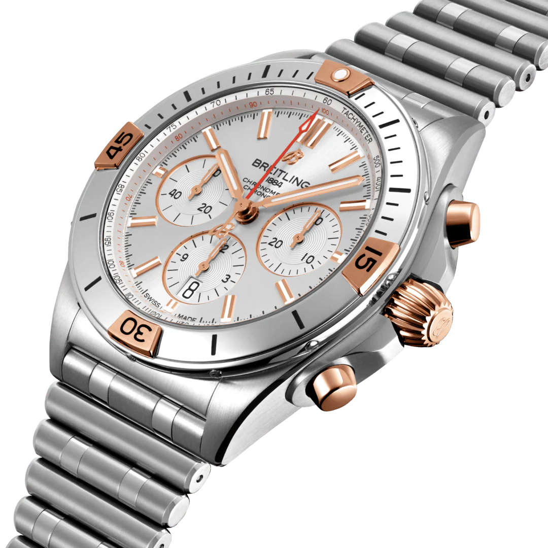 Breitling Chronomat B01 42 Silver Bracelet Watch - Image 4