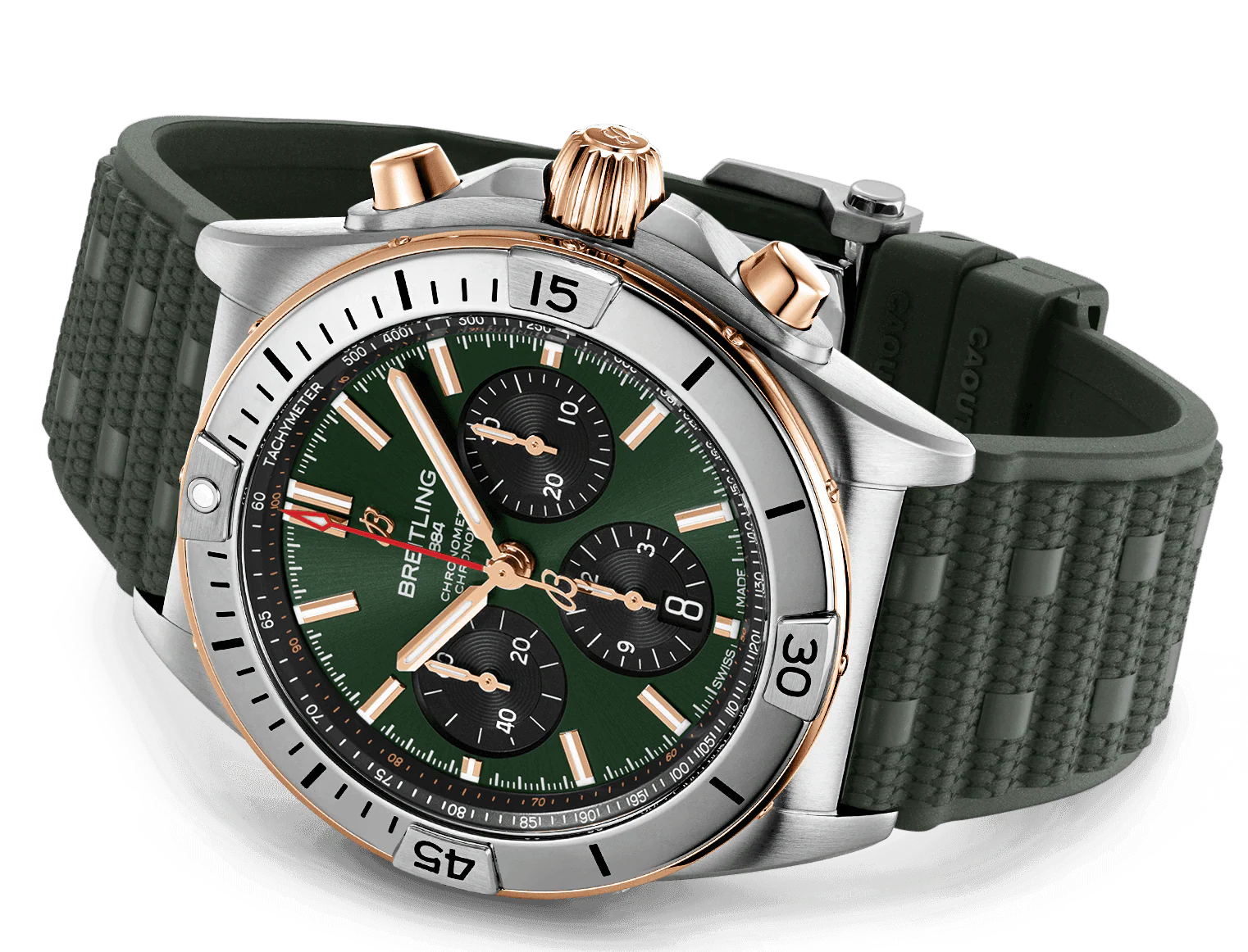 Breitling Chronomat B01 42 Green Watch - Image 4