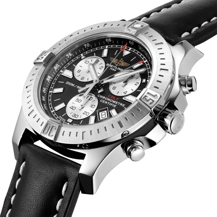 Breitling Watch Colt Chronograph Leather Tang Type - Image 3