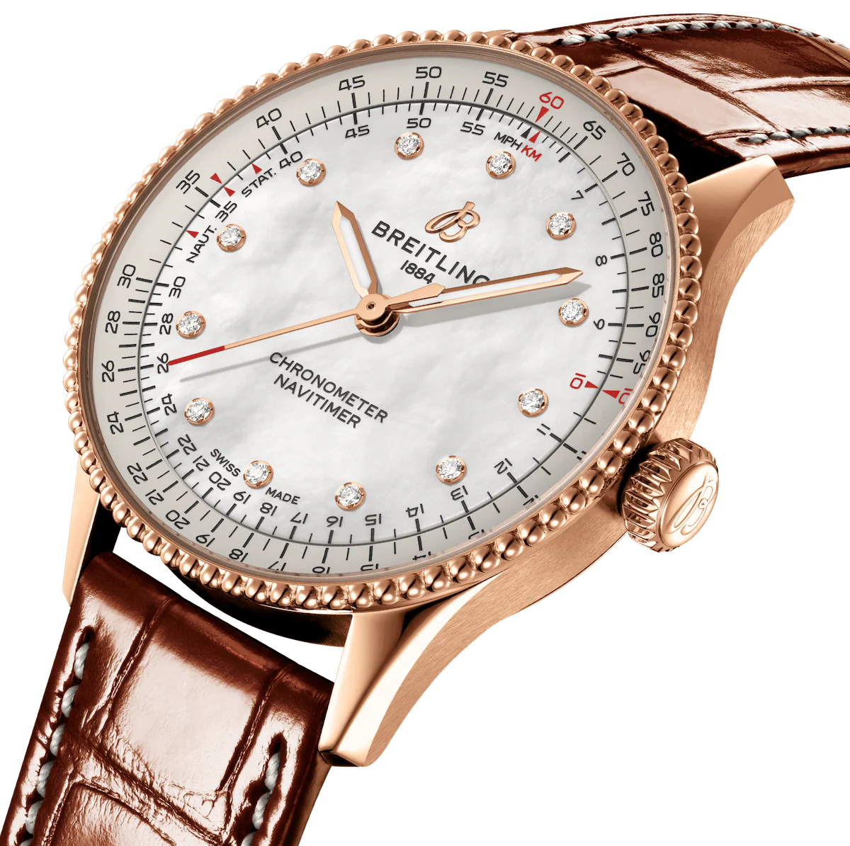 Breitling Navitimer 36 Automatic Alligator Watch - Image 2