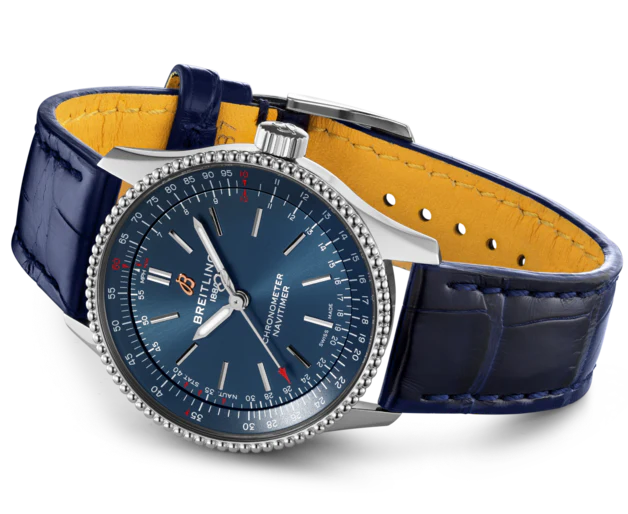 Breitling Watch Navitimer Automatic 35 Copper Blue Croco Tang Type - Image 3