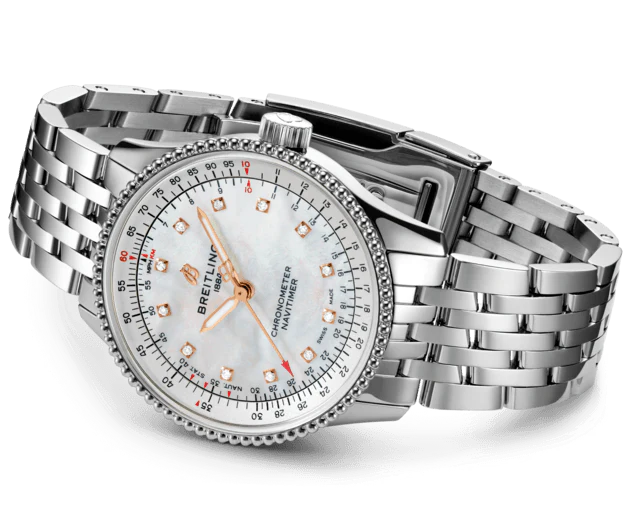 Breitling Navitimer Automatic 35 Mother Of Pearl Diamonds - Image 3