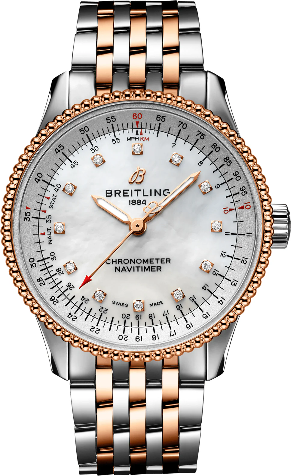 Breitling Watch Navitimer Automatic 35 Mother Of Pearl Diamonds D