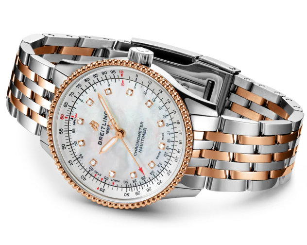 Breitling Watch Navitimer Automatic 35 Mother Of Pearl Diamonds D - Image 3