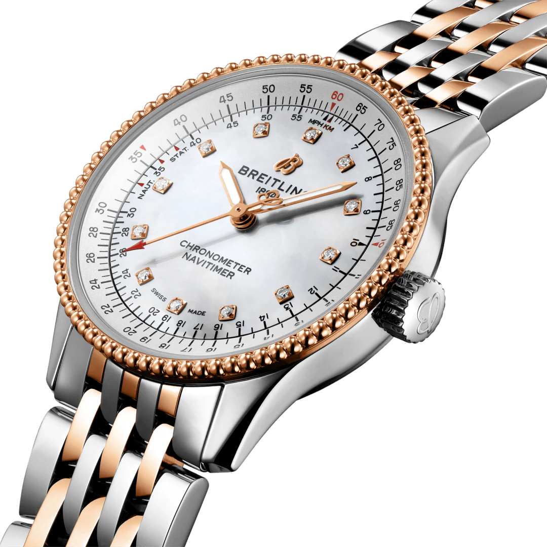 Breitling Watch Navitimer Automatic 35 Mother Of Pearl Diamonds D - Image 4