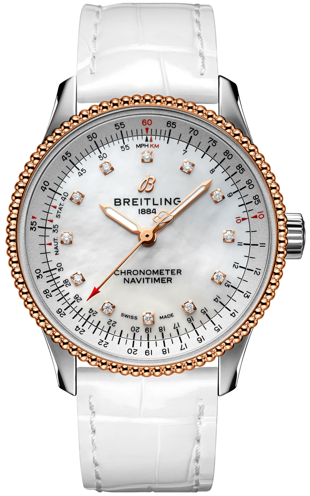 Breitling Navitimer Automatic 35 Reg Gold Ladies Watch