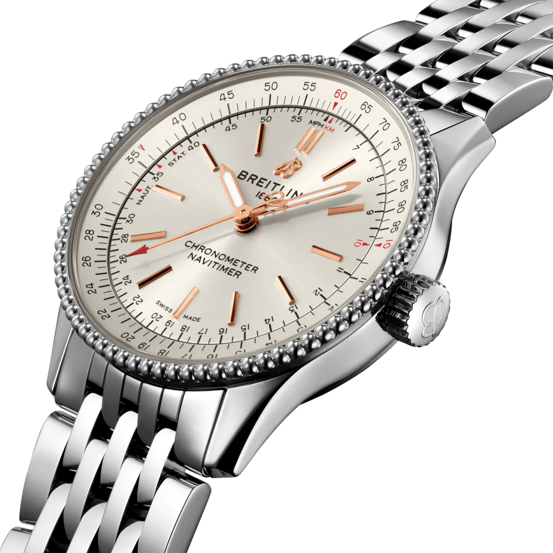 Breitling Watch Navitimer Automatic 35 Silver Bracelet - Image 4