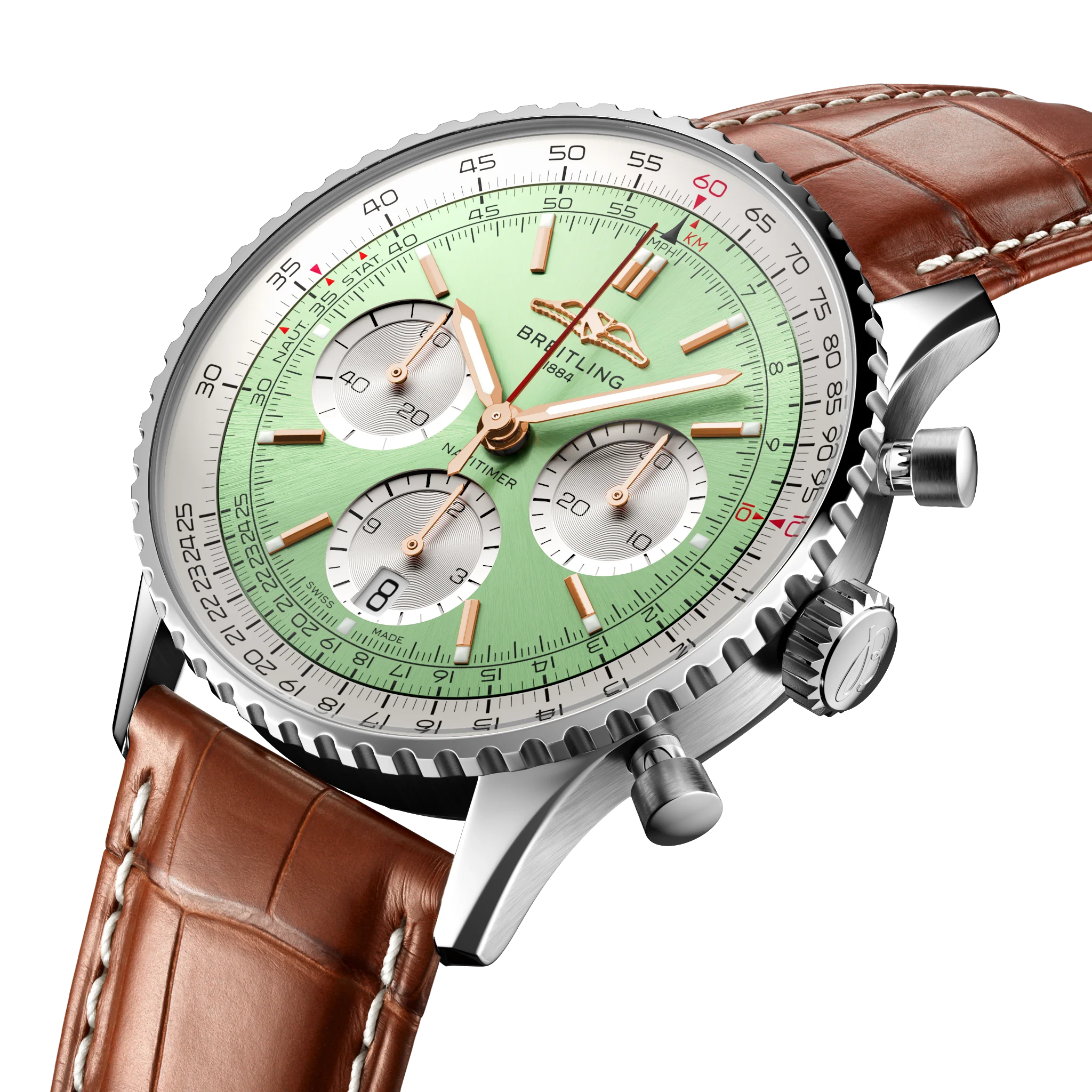 Breitling Navitimer B01 Chronograph 41 Brown Croc Watch - Image 2