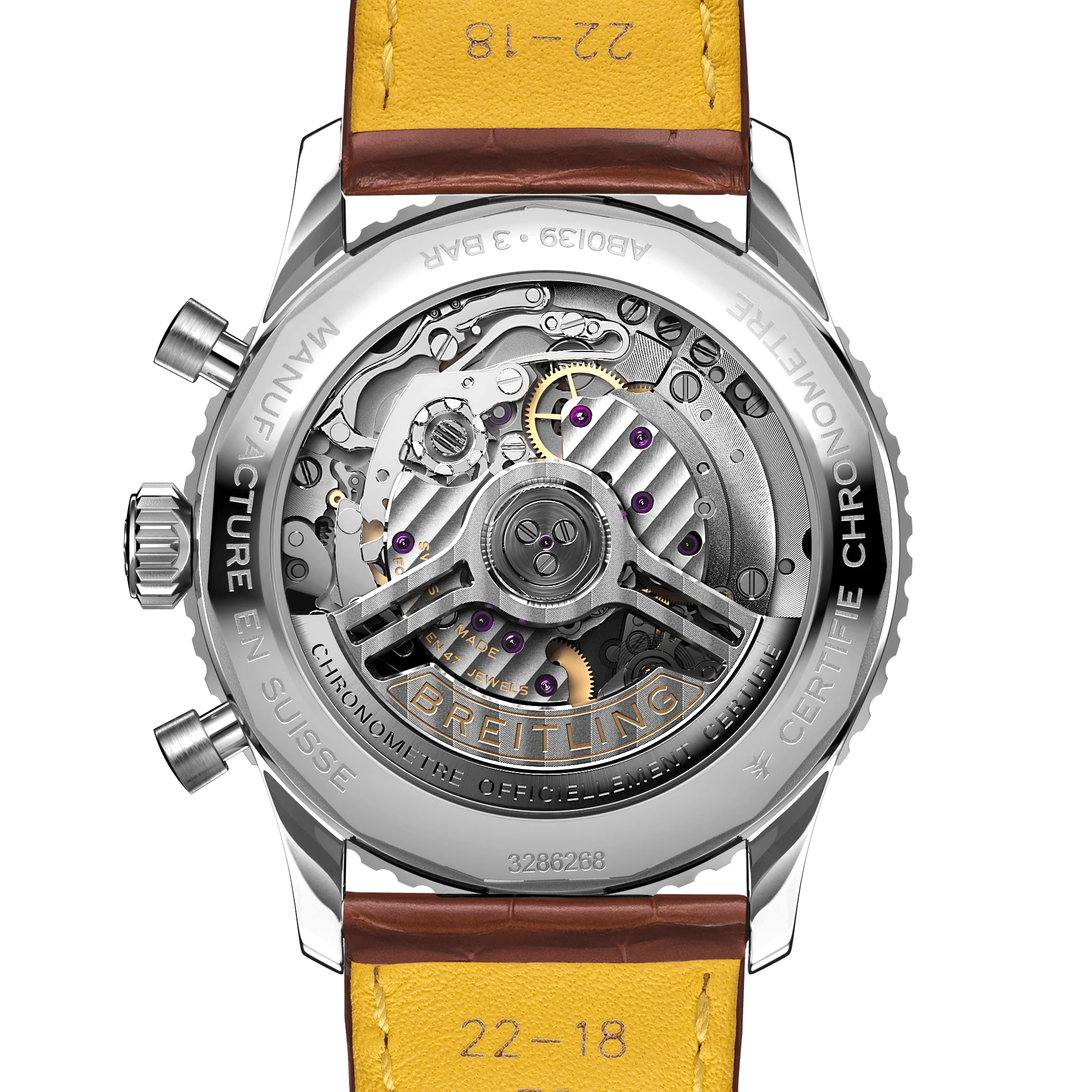 Breitling Navitimer B01 41 Gold Croc Folding Clasp Watch - Image 2