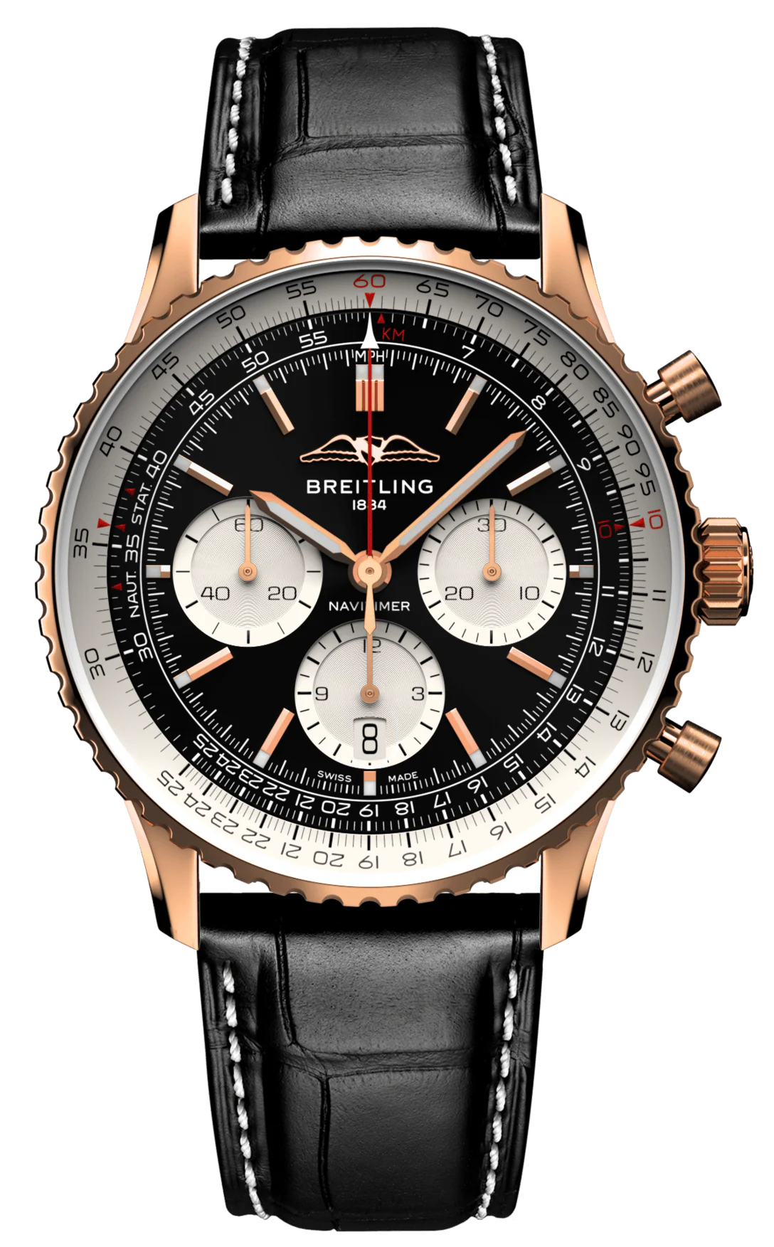 Breitling Navitimer B01 Chronograph 43 18K Red Gold Watch