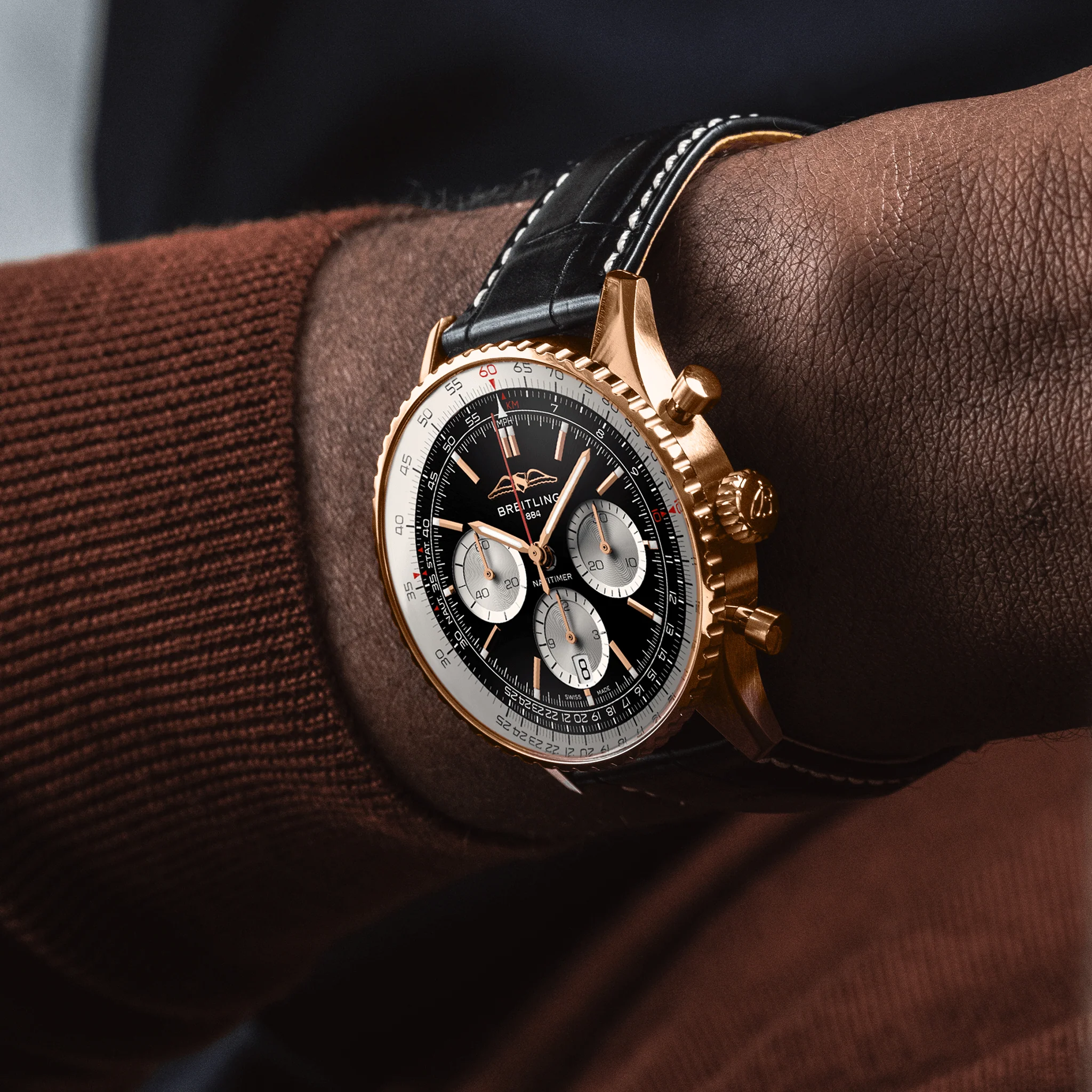 Breitling Navitimer B01 Chronograph 43 18K Red Gold Watch - Image 5