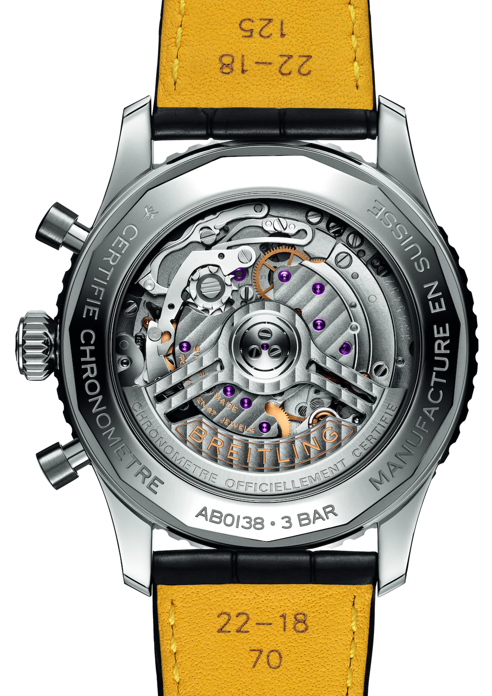 Breitling Navitimer B01 43 Black Croc Folding Clasp Watch - Image 4