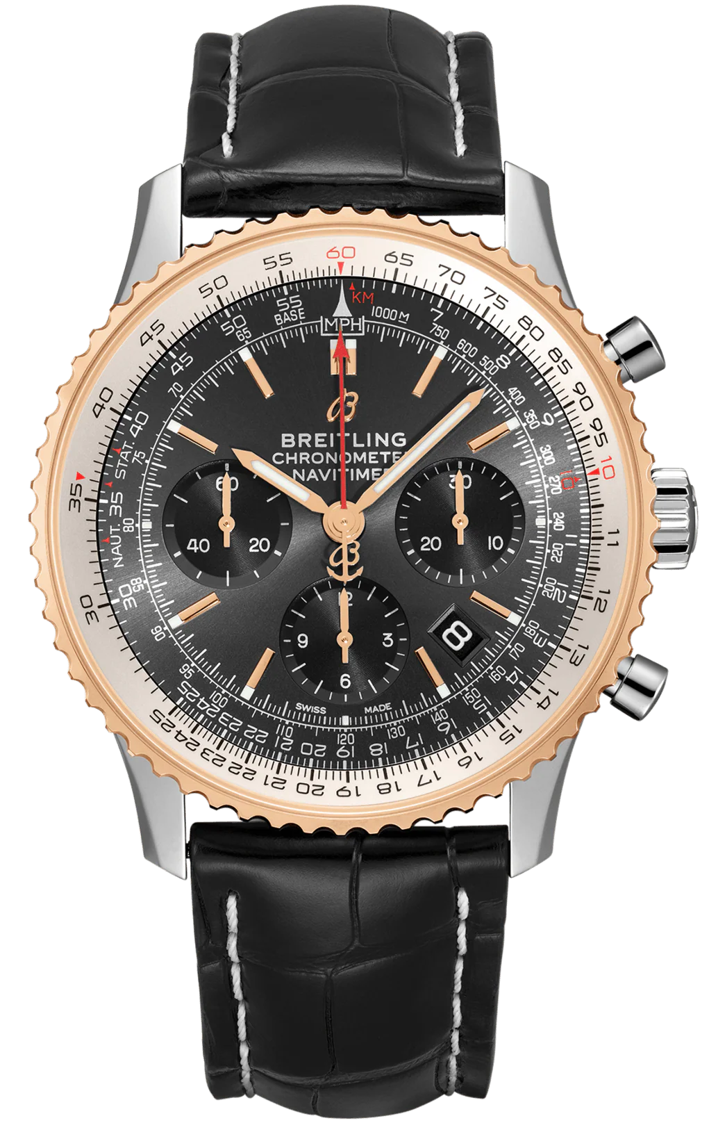 Breitling Watch Navitimer B01 Chronograph 43 Red Gold
