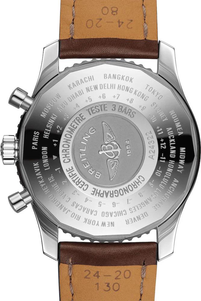 Breitling Watch Navitimer Chronograph GMT 46 Leather Tang Type - Image 2