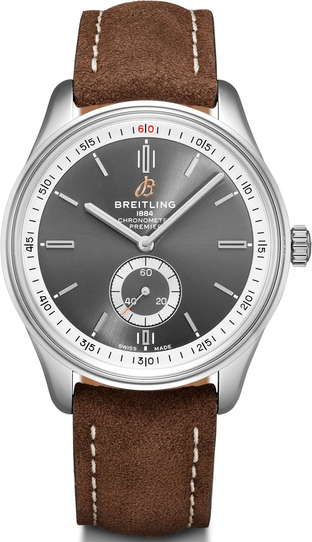 Breitling Watch Premier Automatic 40 Anthracite Nubuck Folding