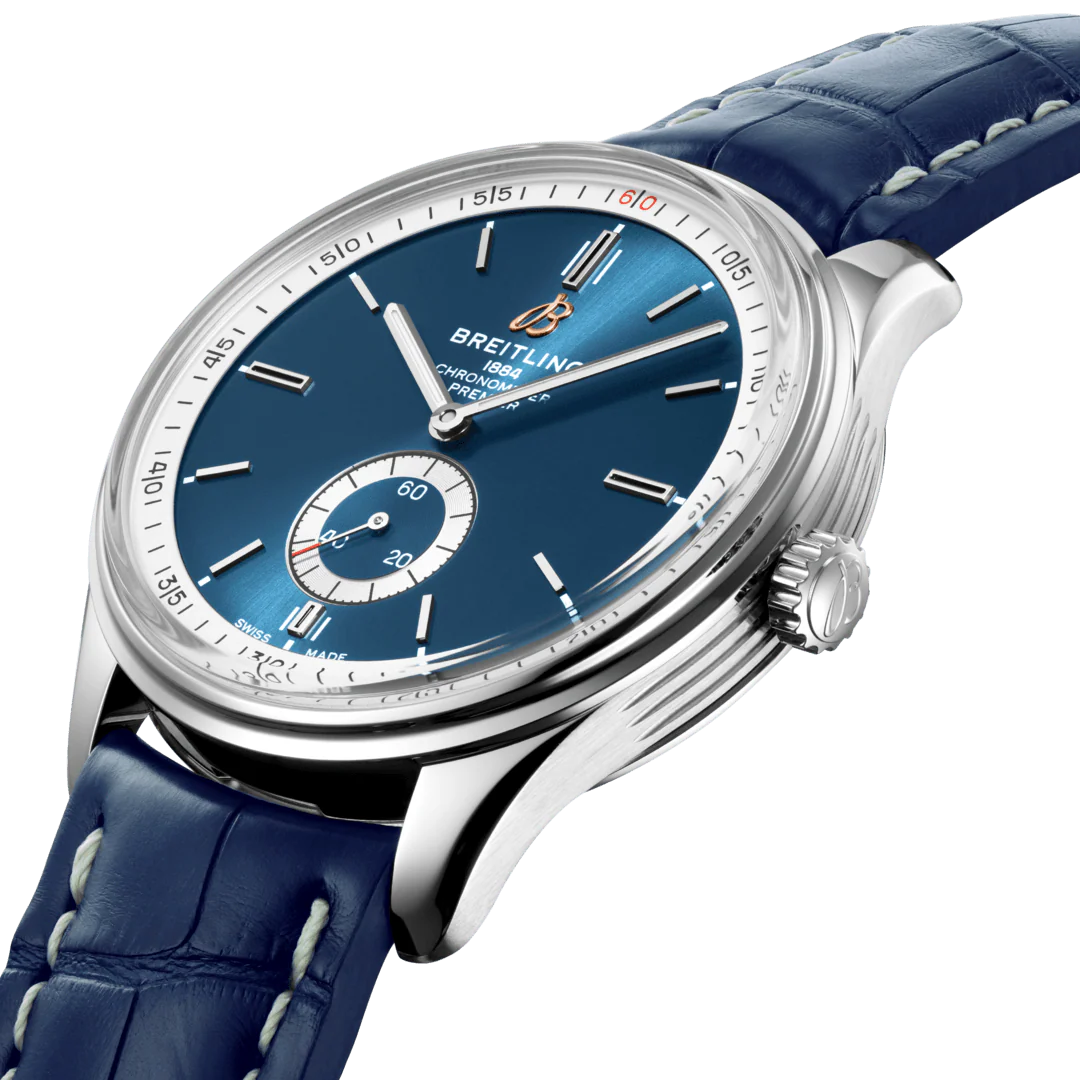Breitling Watch Premier Automatic 40 Blue Croco Tang - Image 4