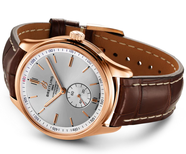 Breitling Watch Premier Automatic 40 Red Gold Silver - Image 3