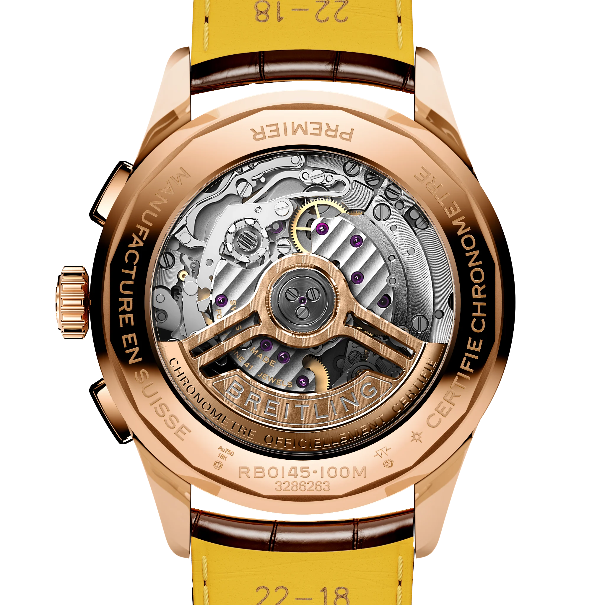 Breitling Premier B01 Chronograph 42 18k Gold Watch - Image 4