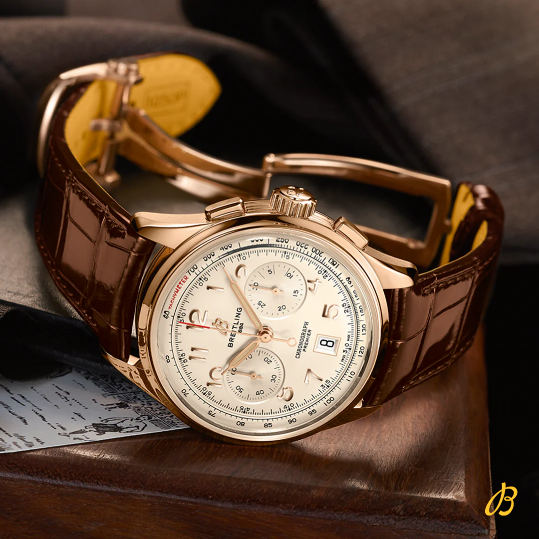 Breitling Premier B01 Chronograph 42 18k Gold Watch - Image 7