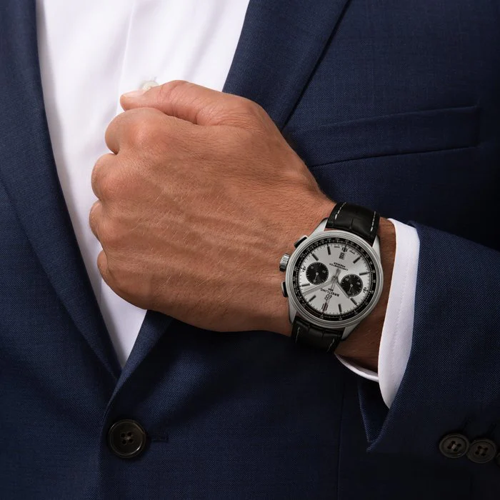 Breitling Watch Premier B01 Chronograph 42 Black Croco Tang - Image 5