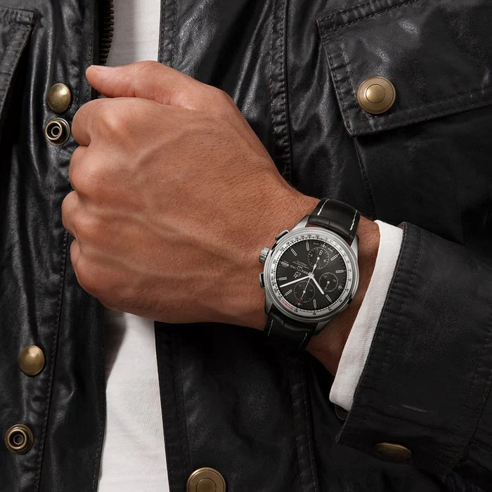 Breitling Watch Premier Chronograph 42 Black Croco Tang - Image 5