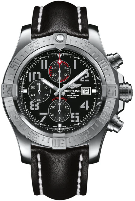 Breitling Watch Super Avenger II Steel Leather Tang Type