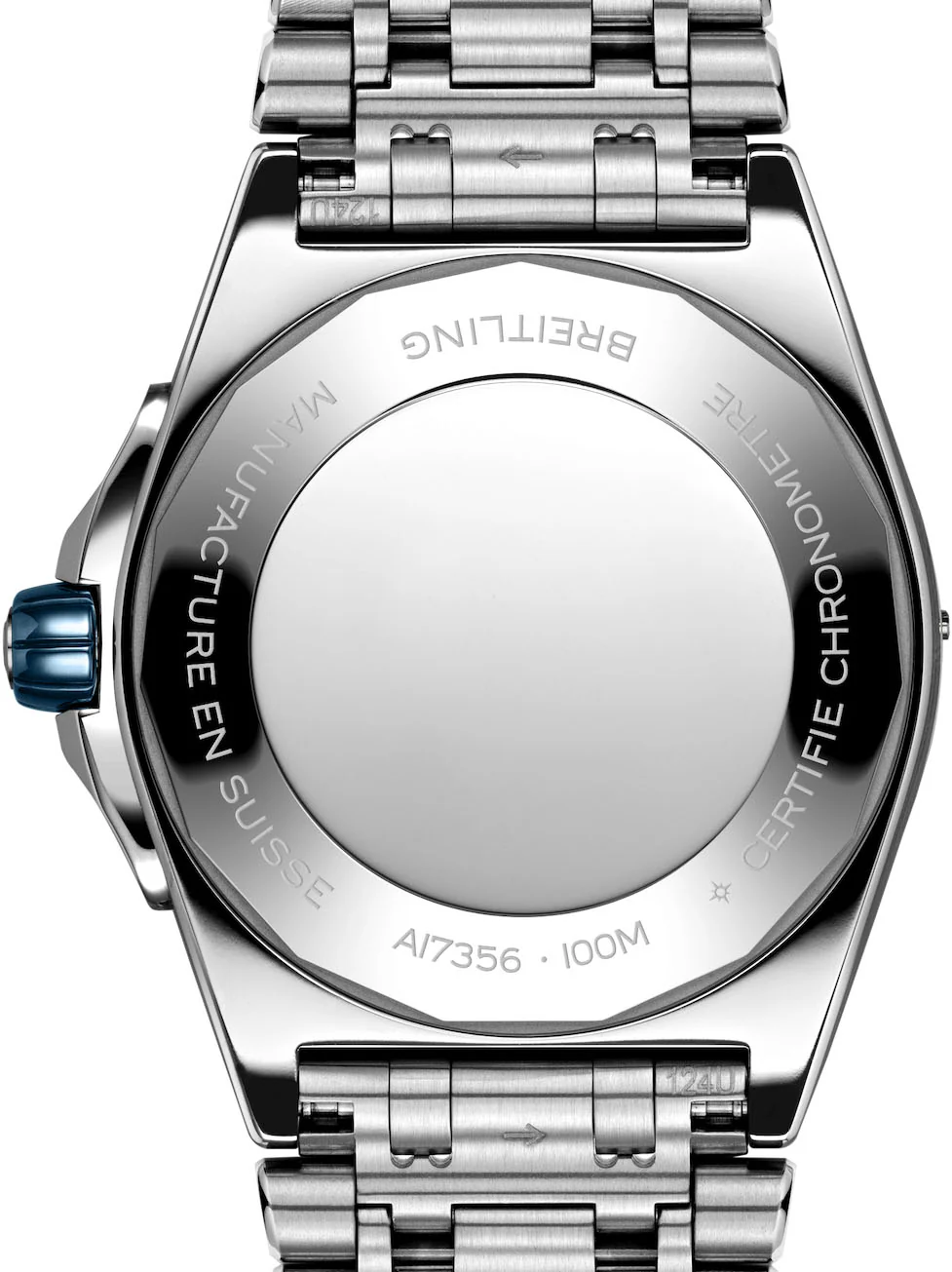 Breitling Super Chronomat Automatic 38 Iced Blue Bracelet Watch - Image 4