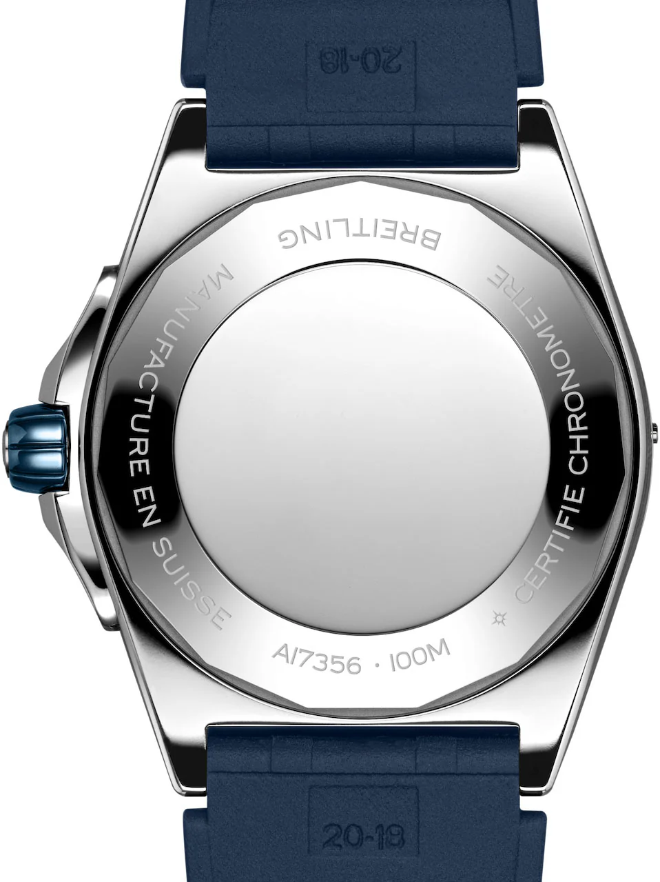 Breitling Super Chronomat Automatic 38 Iced Blue Rubber Watch - Image 2