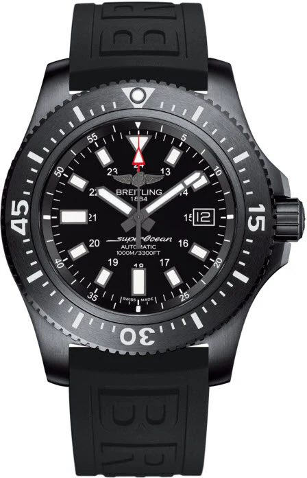 Breitling Watch Superocean 44 Special Blacksteel Diver Pro III Pushbutton