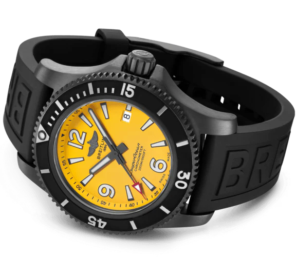 Breitling Watch Superocean Automatic 46 Black Steel Yellow - Image 3