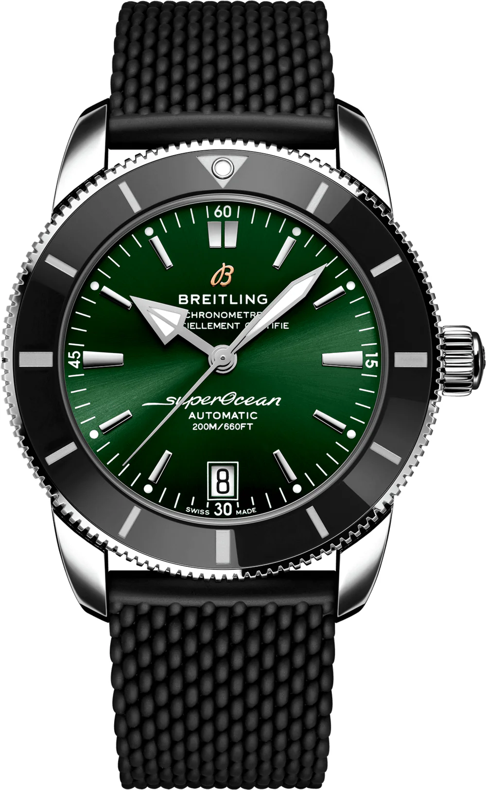 Breitling Superocean Heritage Green Rubber Watch D