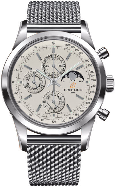 Breitling Watch Transocean Chronograph 1461 Mercury Silver