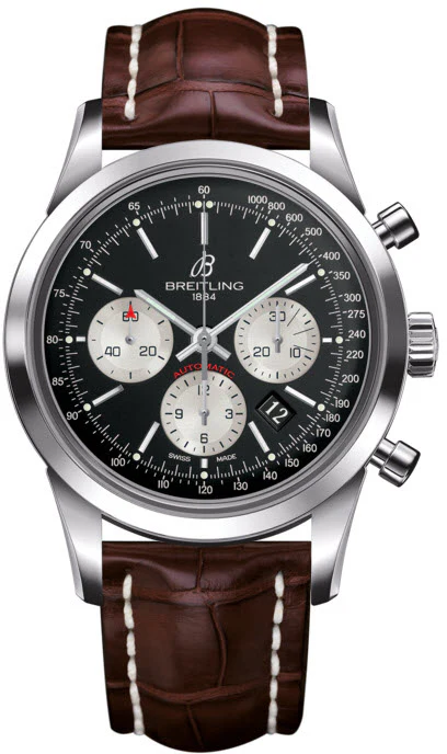 Breitling Watch Transocean Chronograph Croco Tang Type