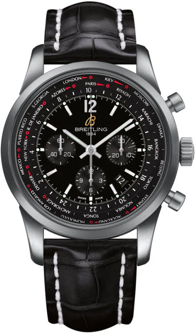 Breitling Watch Transocean Unitime Black