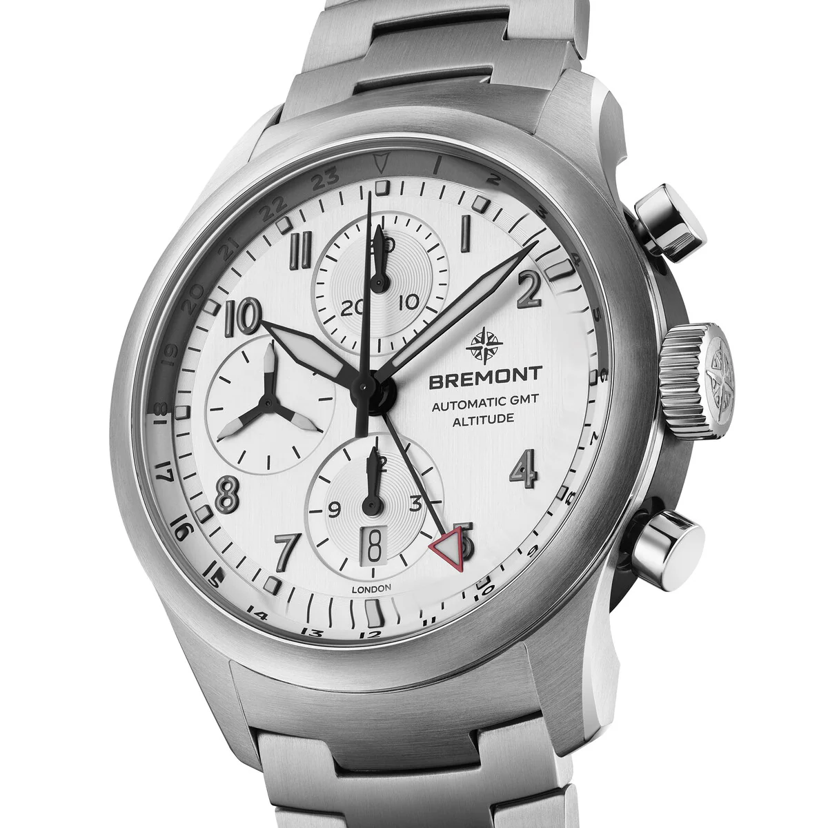 Bremont Altitude Chronograph GMT Silver Bracelet Watch - Image 2