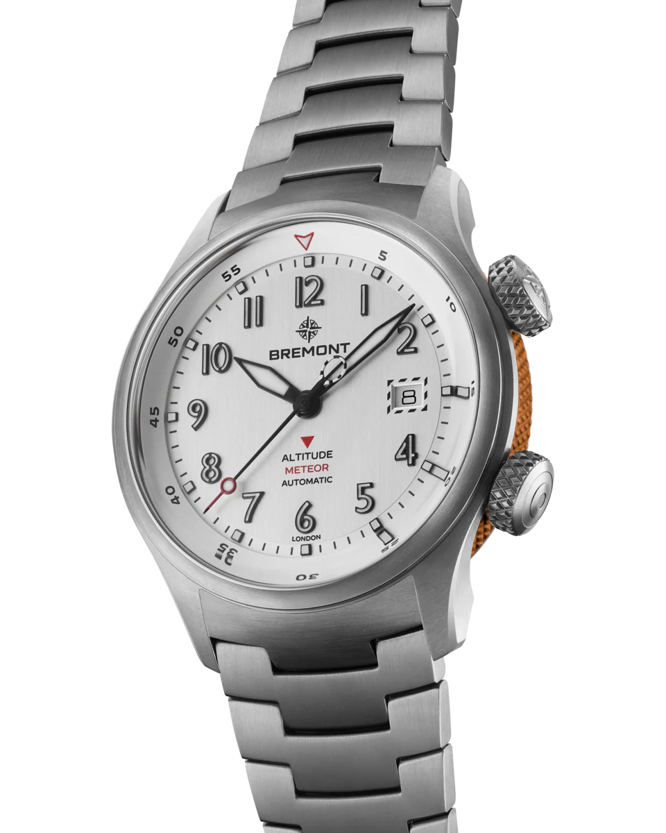 Bremont Altitude MB Meteor Silver Orange Barrel Bracelet Watch - Image 2