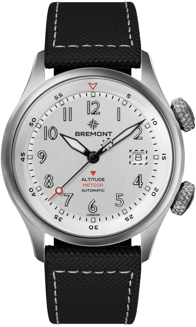 Bremont Altitude MB Meteor Silver Orange Barrel Leather Watch