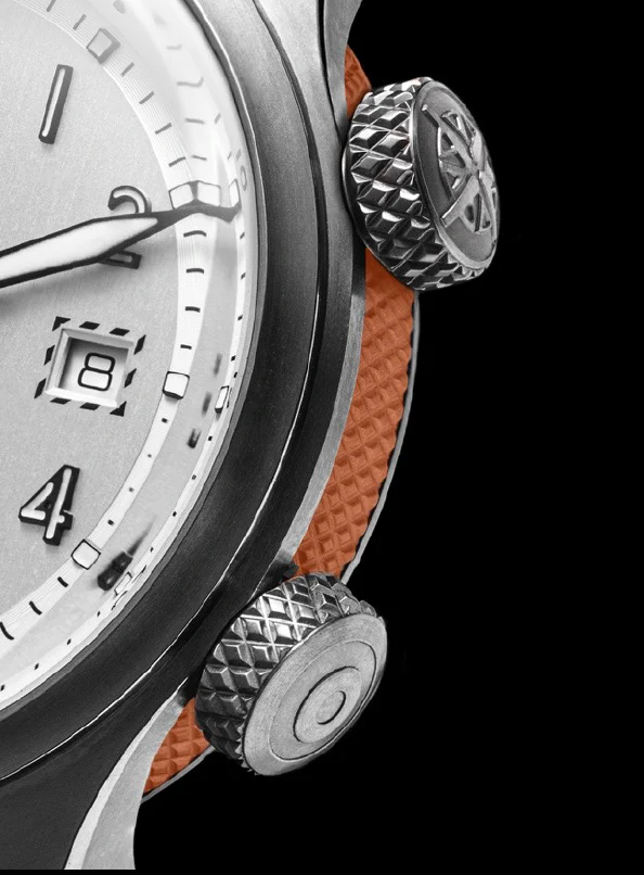 Bremont Altitude MB Meteor Silver Orange Barrel Leather Watch - Image 4